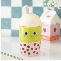 KDMD Kawaii Bubble Tea Oil Burner & Wax Warmer - Cute Ceramic Decor in Green