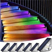 Obasyhig 2 PCS Solar Multicolor Step Light