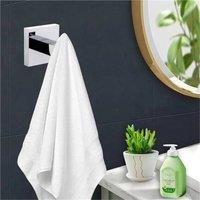 Havendro Towel Robe Hook Luxury Square Bathroom Accessory in Silver
