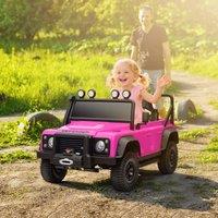 AIYAPLAY Kids Ride On Car, 12V Battery-Powered Electric Car with Remote in Pink