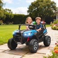 AIYAPLAY 24V Electric Ride on Car, 2-Seater Kids Electric Truck in Blue