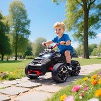 AIYAPLAY 12V Kids Electric Ride On Car, Battery Powered Ride On ATV in Black