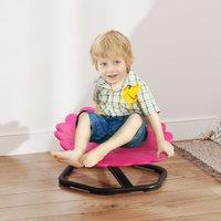 AIYAPLAY Sensory Spinning Chair, Kids Swivel Chair in Pink