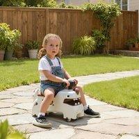AIYAPLAY Kids Ride On Car, Dinosaur Shape Toddler Walker in Cream