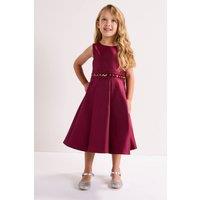 Phase Eight Girl's Melody Sequin Fit & Flare Dress in Wine | Size: 3-4 Years