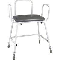 Aidapt Bariatric P/S Arms/Pl Bk in White