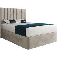 KDMD Enrico Upholstered Soft Velvet Designer Bed Frame in Cream | Size: Small Single