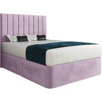 KDMD Enrico Upholstered Soft Velvet Designer Bed Frame in Pink | Size: Small Single