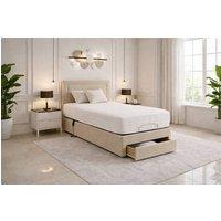 PARADISE BEDS LTD Emma Storage Electric Adjustable Mobility Bed with Mattress in Beige | Size: Double
