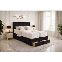 PARADISE BEDS LTD Emma Storage Electric Adjustable Mobility Bed with Mattress in Black | Size: Small Double