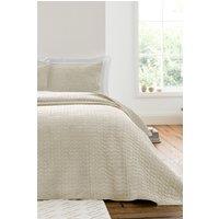 Bianca 'Attica Velvet' Embroidered Bedspread in Natural