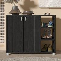 GFW Bideford Shoe Cabinet in Black