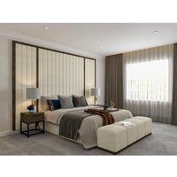 KDMD Coco Tropez Line Cream Wallboard Bed | Size: Super King