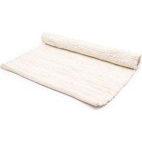 KDMD Large Cream Indian Handloom Cotton Rug - Soft, Durable & Elegant | Size: Medium