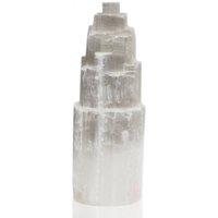 KDMD Natural Selenite Tower Lamp - Cleansing, Healing & Peaceful Light in Off-White