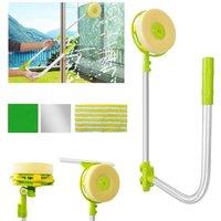 Havendro U-Shaped 2-in-1 Telescopic Window Cleaning Kit in Green