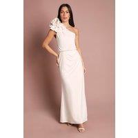 Coast Women's Corsage One Shoulder Jersey Maxi Dress in Ivory | Size: 12