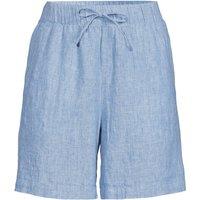 Lands' End Women's Pull On Linen Shorts in Blue | Size: 8
