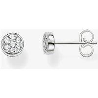 THOMAS SABO Women's Silver 6mm Pave Round Stud Earrings H1848-051-14