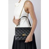 Where's That From Women's Arisbeth Quilted Cross Body Shoulder Bag in Black
