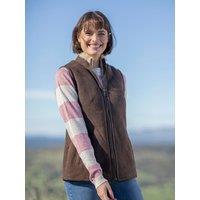 Lakeland Leather Women's 'Grange' Classic Sheepskin Gilet in Brown | Size: Small