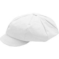 House of Leather Women's Womens Leather Peaked Beret Ballon Hat in White