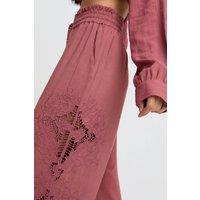 Raffya Women's Arianna V- Neck Embroidered Maxi Dress in Black | Size: 12