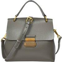 House of Leather Women's Womens Leather Handbag Small Shoulder Bag Gaby in Grey