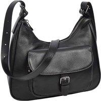 House of Leather Women's Womens Classic Leather Shoulder Bag Liora in Black