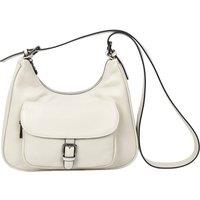 House of Leather Women's Womens Classic Leather Shoulder Bag Liora in White