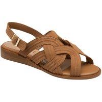 Ravel Women's 'Waren' Leather Ankle-Strap Sandals in Tan | Size: 6