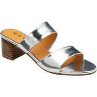 Ravel Women's Silver Metallic Leather 'Lund' Mule Sandals | Size: 7