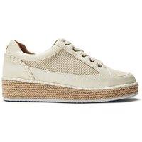 Moda In Pelle Women's 'Corie' Porvair Wedge Trainers in Off-White | Size: 4