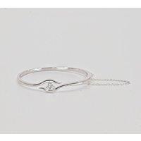 Nudie Jewellery Women's Avalon Petite CZ Bangle in 18k Gold or Sterling Silver | Size: 16.5 cm