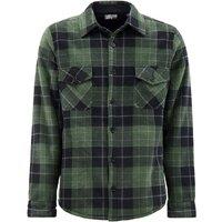 Heat Holders Men's Quilted Plaid Pattern Thermal Long Sleeve Winter Jacket in Green | Size: Large