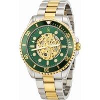 VON BREYER Men's Mens Watches Navigator Automatic Skeleton Watch Green Dial