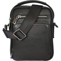House of Leather Men's Mens Real Leather Cross Body Bag in Black | Size: Small