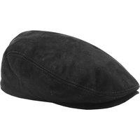 House of Leather Men's Gatsby Suede Flat Cap Newsboy Hat in Black | Size: XL