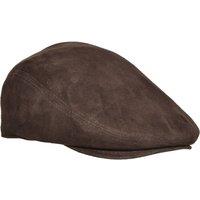 House of Leather Men's Gatsby Suede Flat Cap Newsboy Hat in Brown | Size: Small