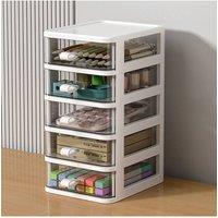Living and Home Multi-Layered Desk Storage Box Organiser in White