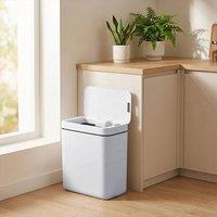 Living and Home 15L Battery Powered Automatic Motion Sensor Rubbish Bin in White