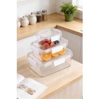 Living and Home 3Pcs Fridge Food Storage Containers with Lids in Clear | Size: 3 Pack