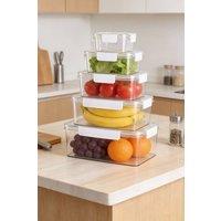 Living and Home 5Pcs Fridge Food Storage Containers with Lids in Clear | Size: 5 Pack