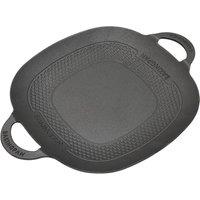 Living and Home Cast Iron Grill Pan with Flat Center in Black