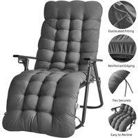 Groundlevel Extra Thick Soft Fill Full Length Chair Cushions in Grey