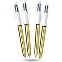 Bic 4 Colour Shine Gold - Pack of 12