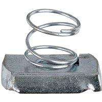 Unifix Short Spring Channel Nuts BZP M10 ZZJ10054 in Silver