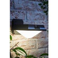 ValueLights Solar Powered LED Matte Black Sensor Outdoor Wall Light
