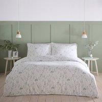 Portfolio Home Wildflower Floral Duvet Cover Quilt Set With Pillow Case Bedding in Light Green | Size: King