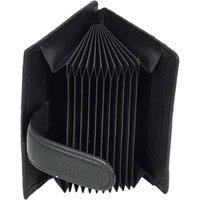 House of Leather Leather Credit Card Holder Accordion Card Case Arosa in Black